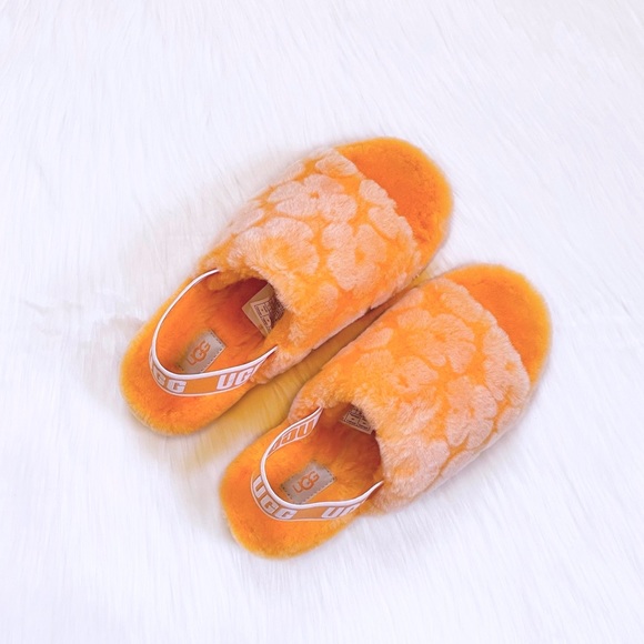 UGG Fluff Yeah Slide Poppy In California Poppy - Picture 3 of 8